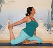 Eka pada rajakapotasana variante by Marlene Photo Yoga pupil 
