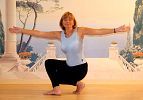 Variation of Pasasana by Maureen Photo Yoga pupil 